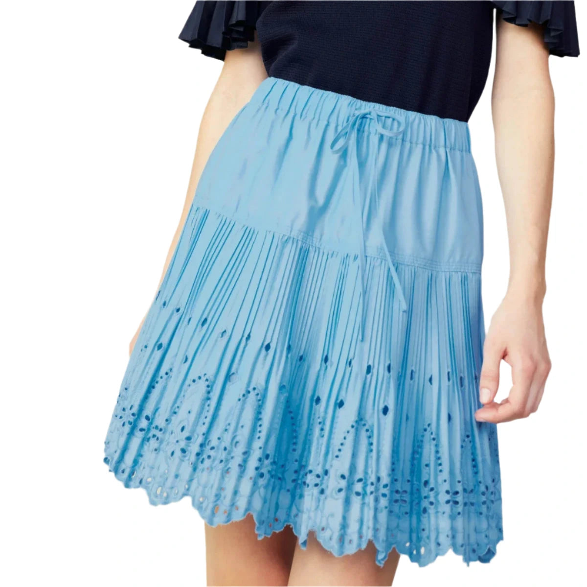 Baby blue eyelet skirt hotsell