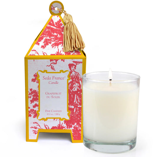 Seda France Grapefruit du Soleil Classic Toile Pagoda Box Candle