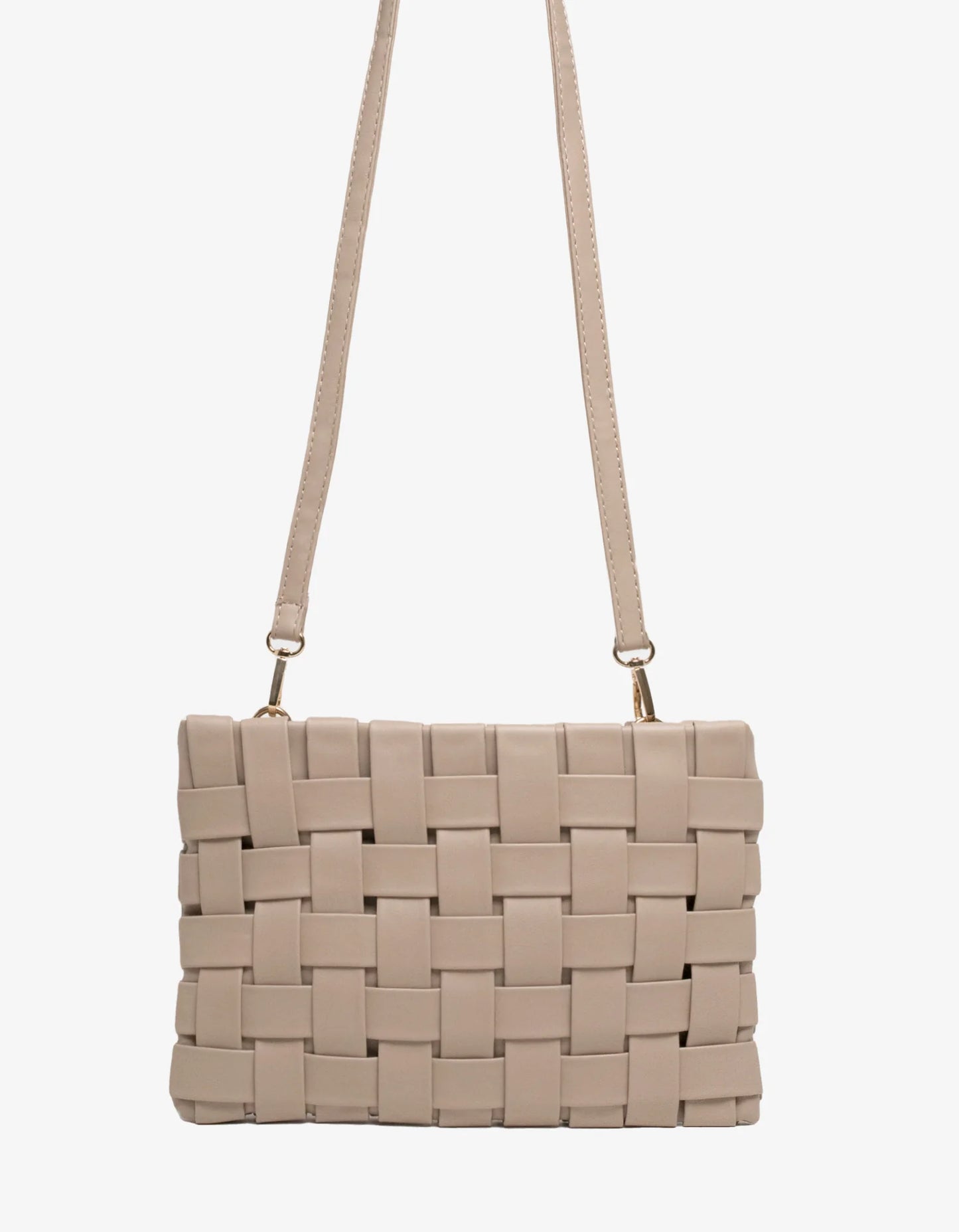 Remi+Reid Lindy Clutch Woven Large in Tan