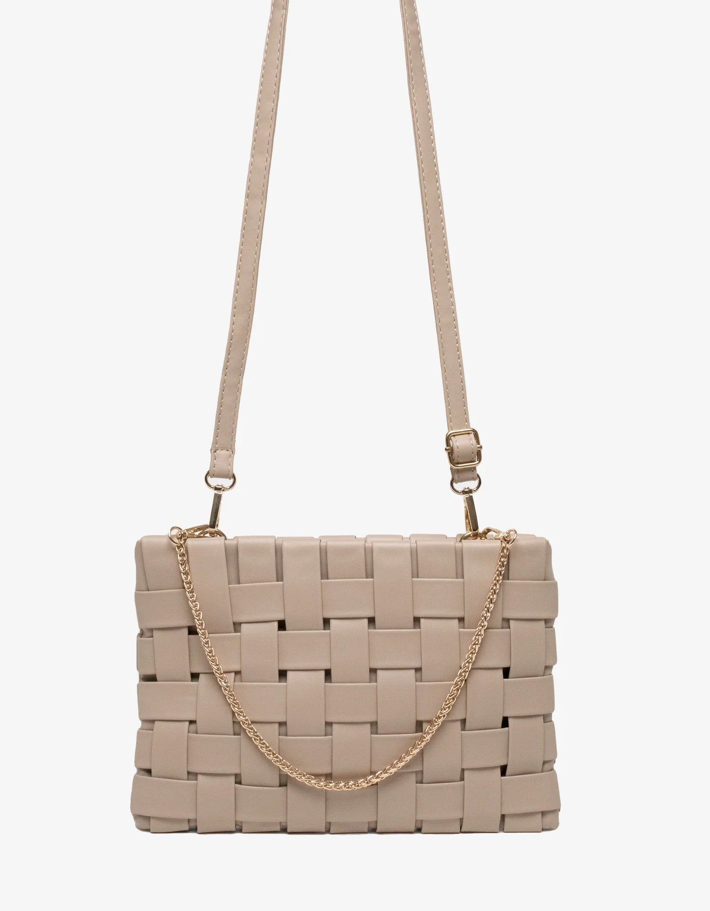 Remi+Reid Lindy Clutch Woven Large in Tan