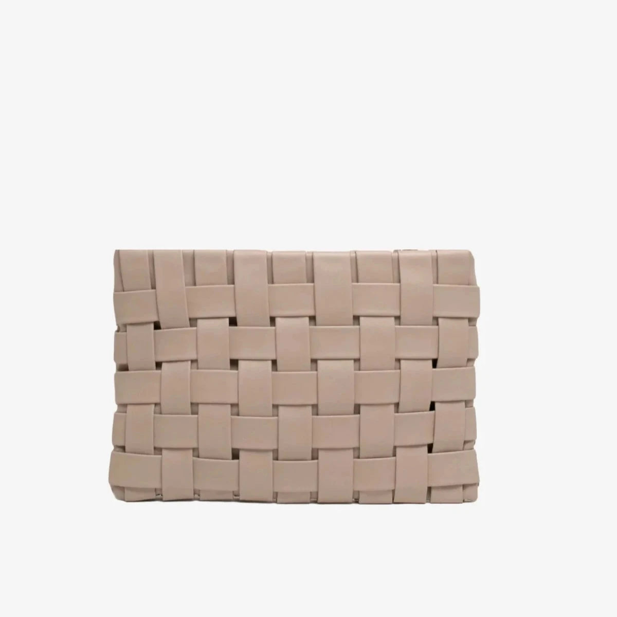 Remi Reid Lindy Woven Clutch Crossbody Tan