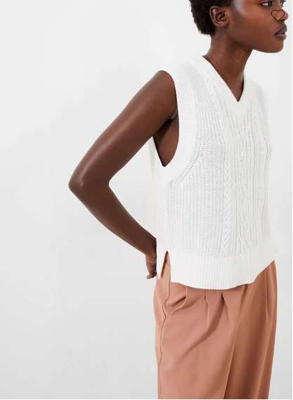 SALE | French Connection Mozart Cable S/Less Tank Top in 2 Colors