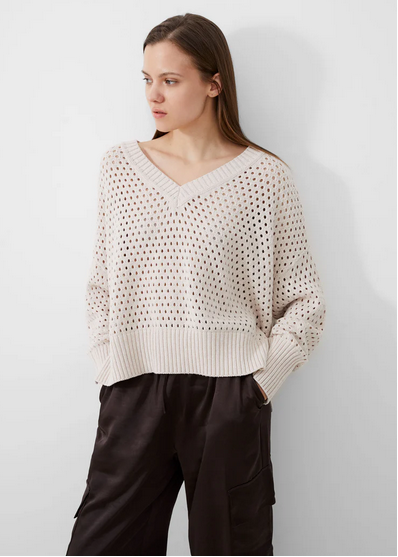 French Connection Nini Crochet VNeck Jumper