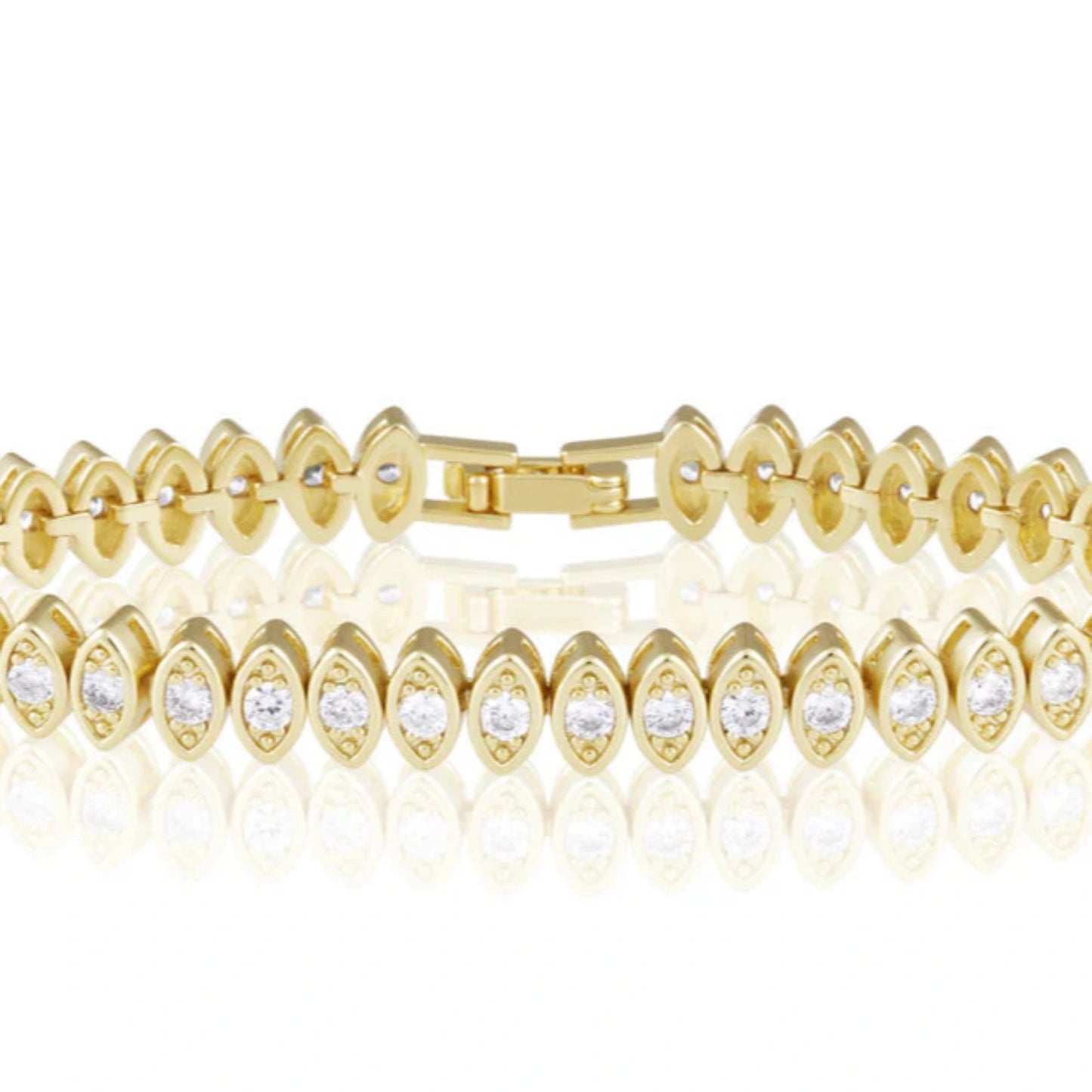 gold tennis bracelet