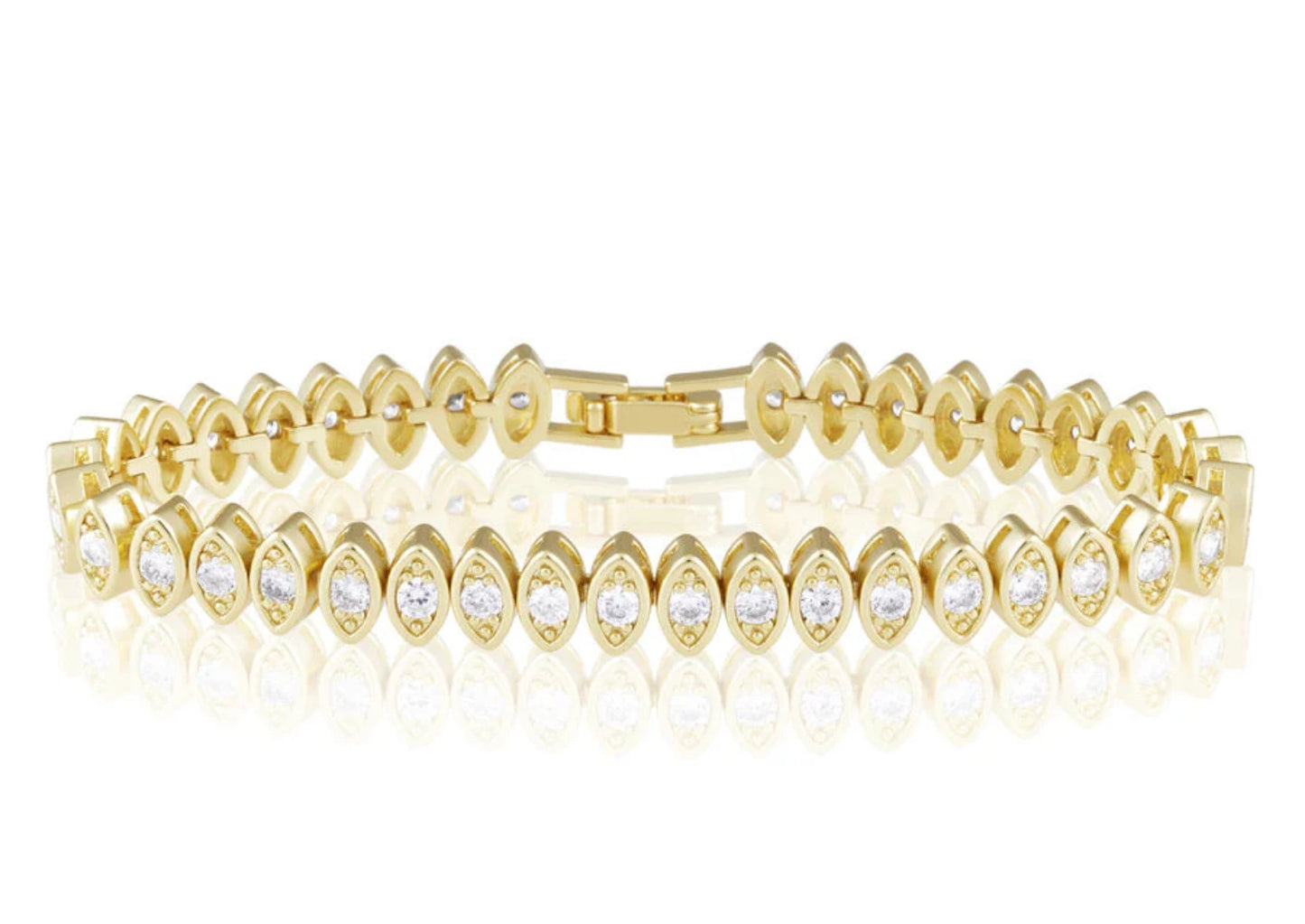 gold tennis bracelet