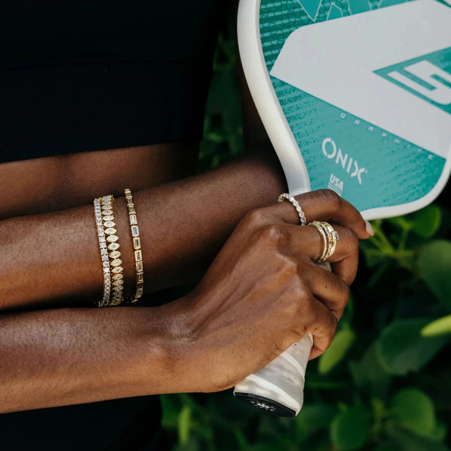 gold tennis bracelet