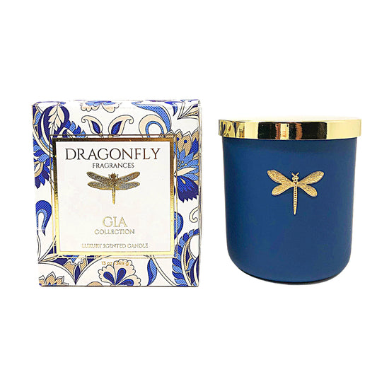 Dragonfly Fragrances Gia Matt Navy Candle - Black Currant + Absinthe