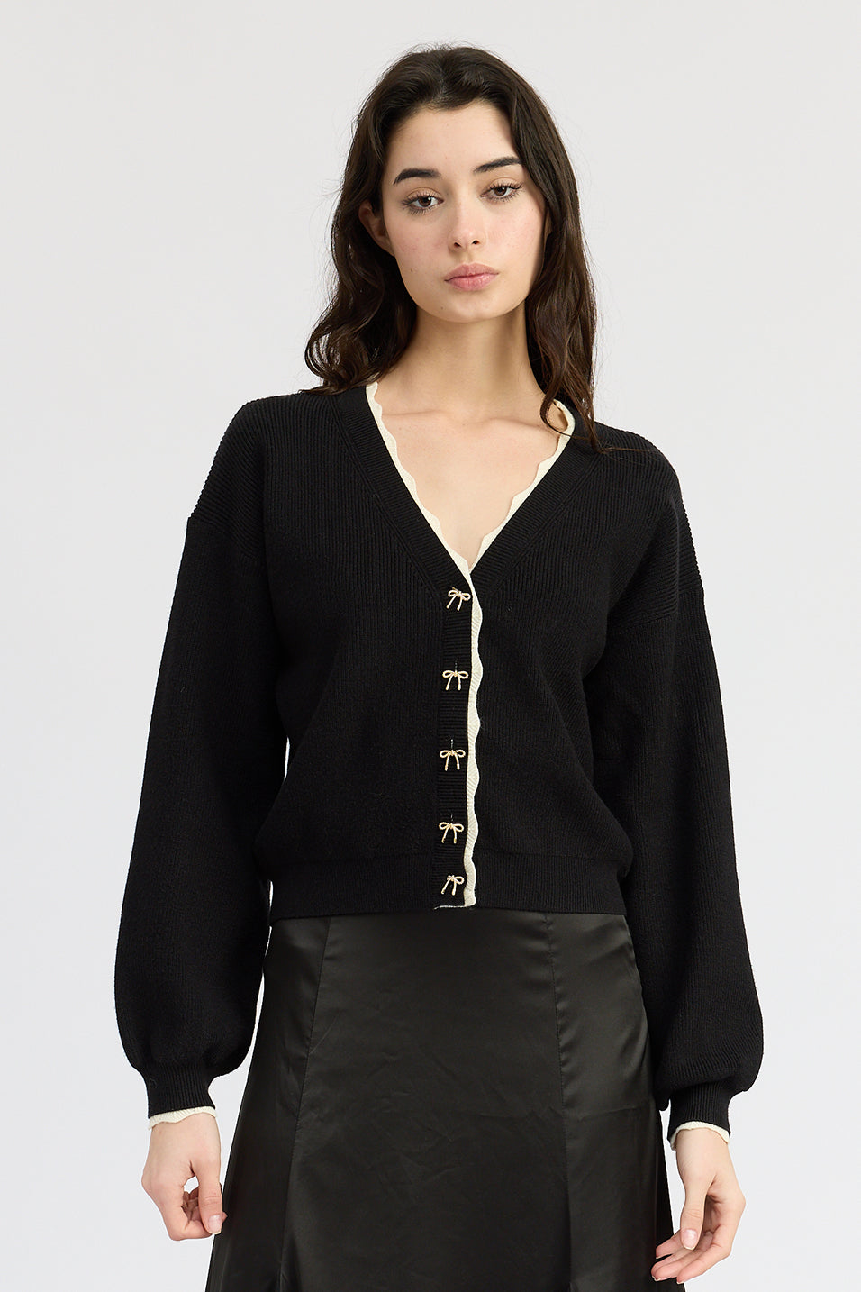 Fall leaf store black button-up cardigan