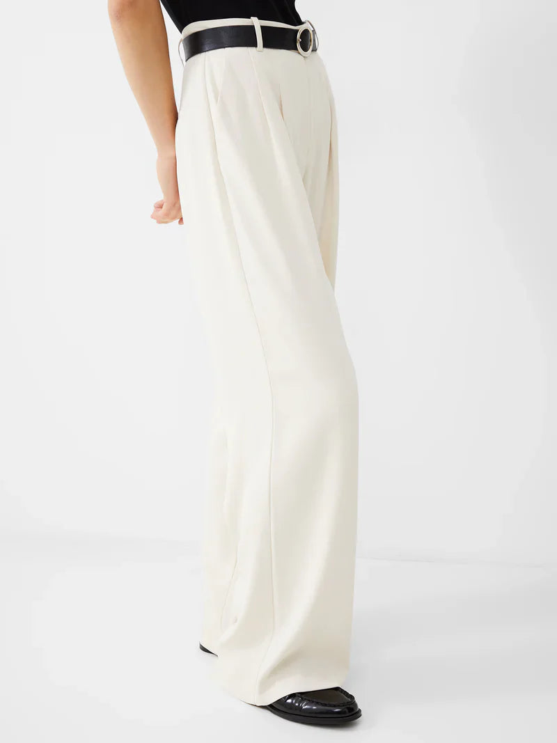 Harrie Suiting Trouser | Wide Leg Slacks | Classic Cream Ivory | French Connection