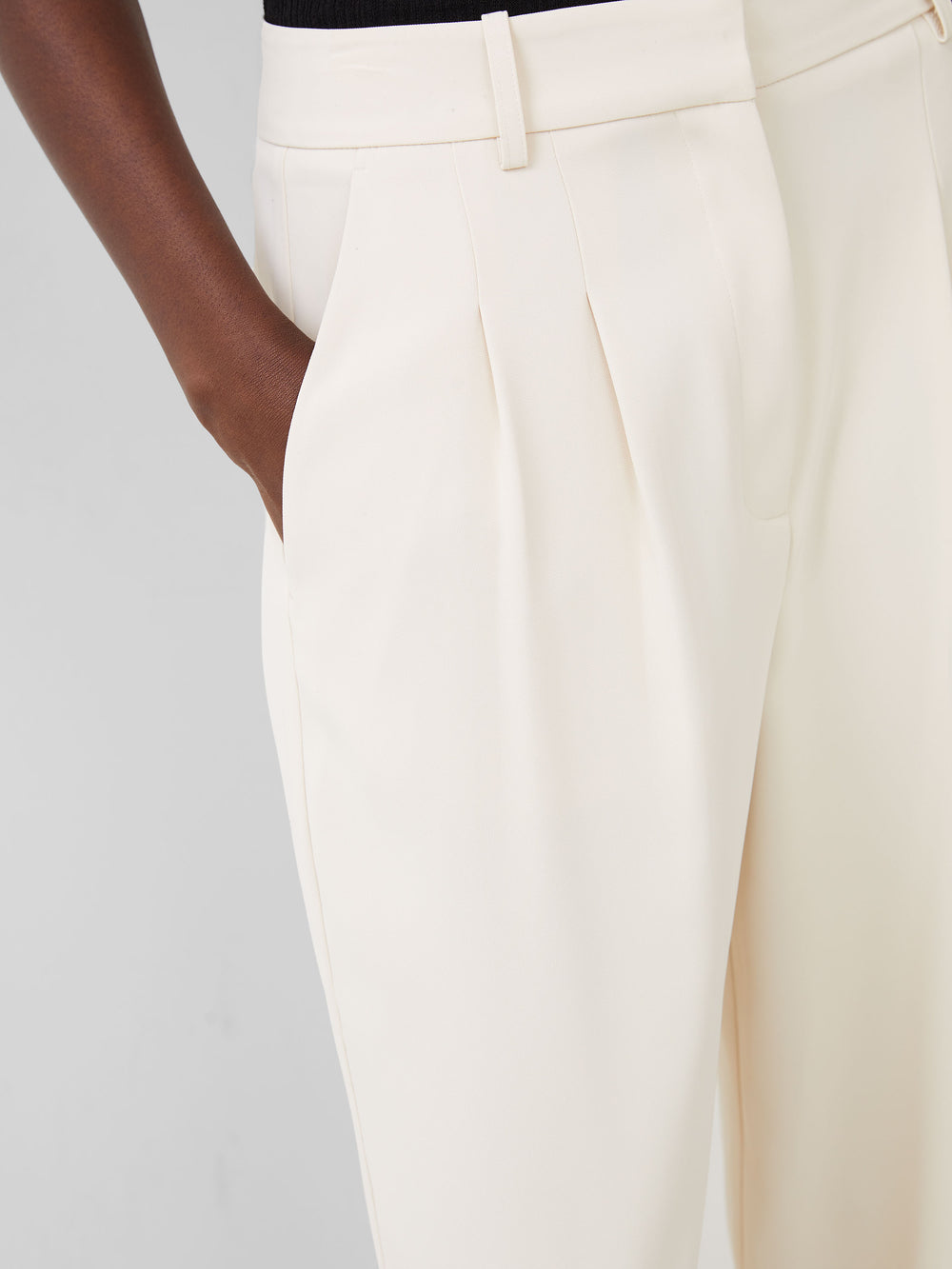 Harrie Suiting Trouser | Wide Leg Slacks | Classic Cream Ivory | French Connection