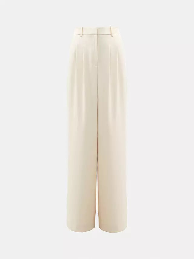 Harrie Suiting Trouser | Wide Leg Slacks | Classic Cream Ivory | French Connection