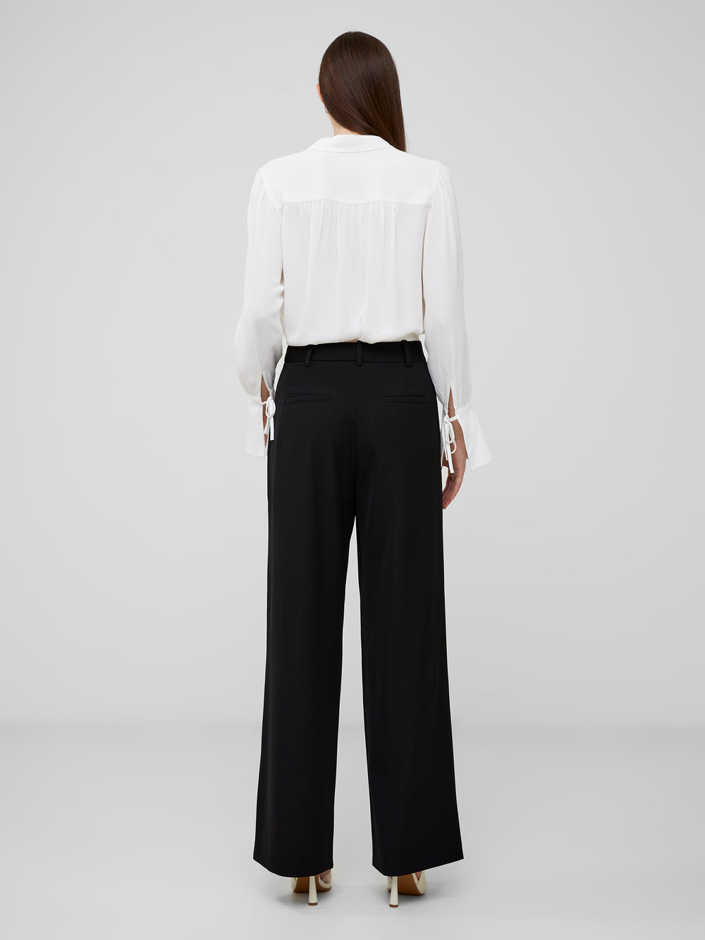 Harrie Suiting Trouser | Wide Leg Slacks | Blackout | French Connection