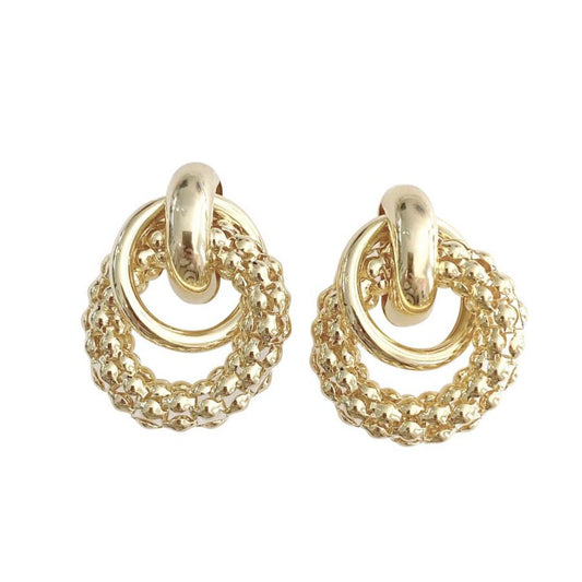 gold twisted post earrings