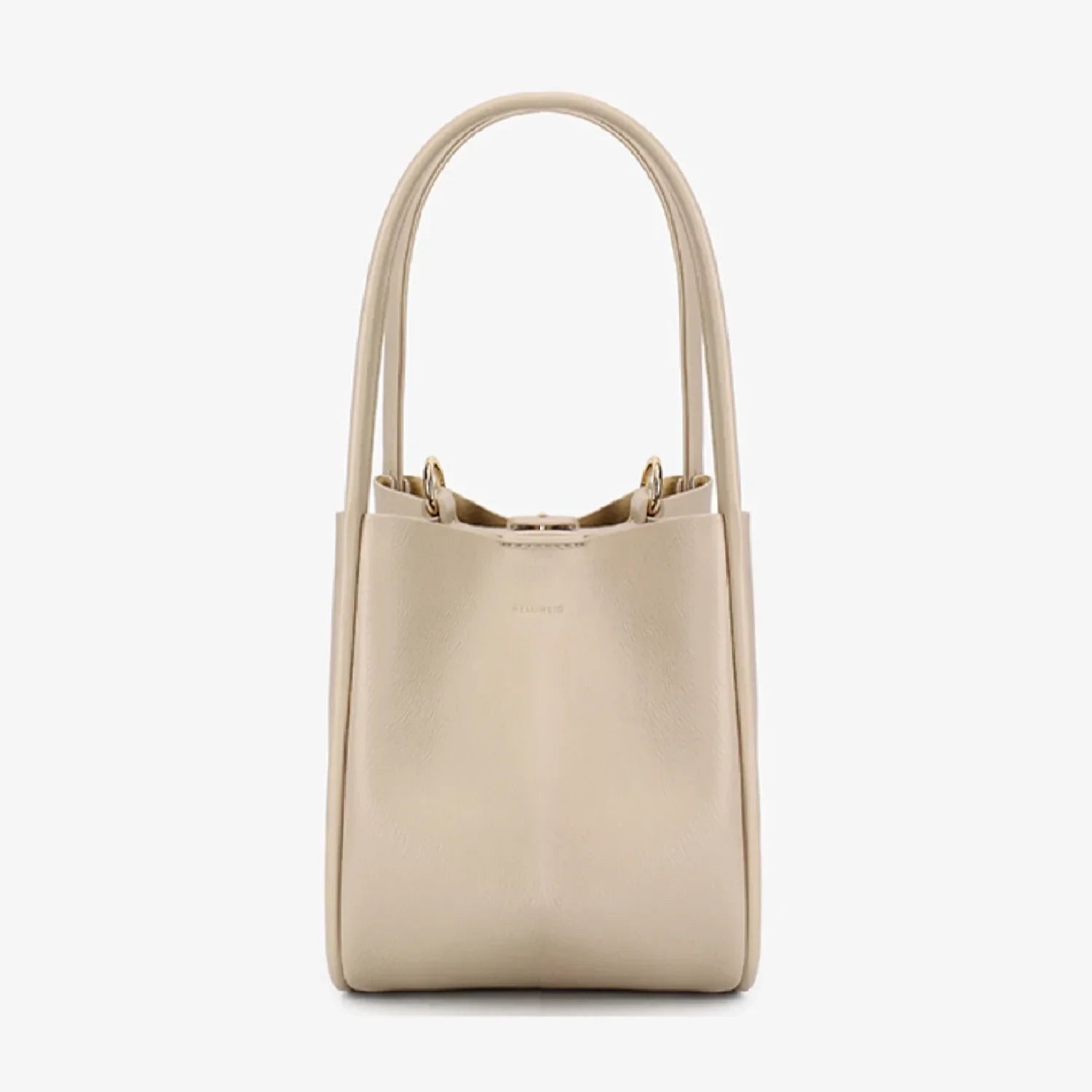 soft leather ivory bucket tote