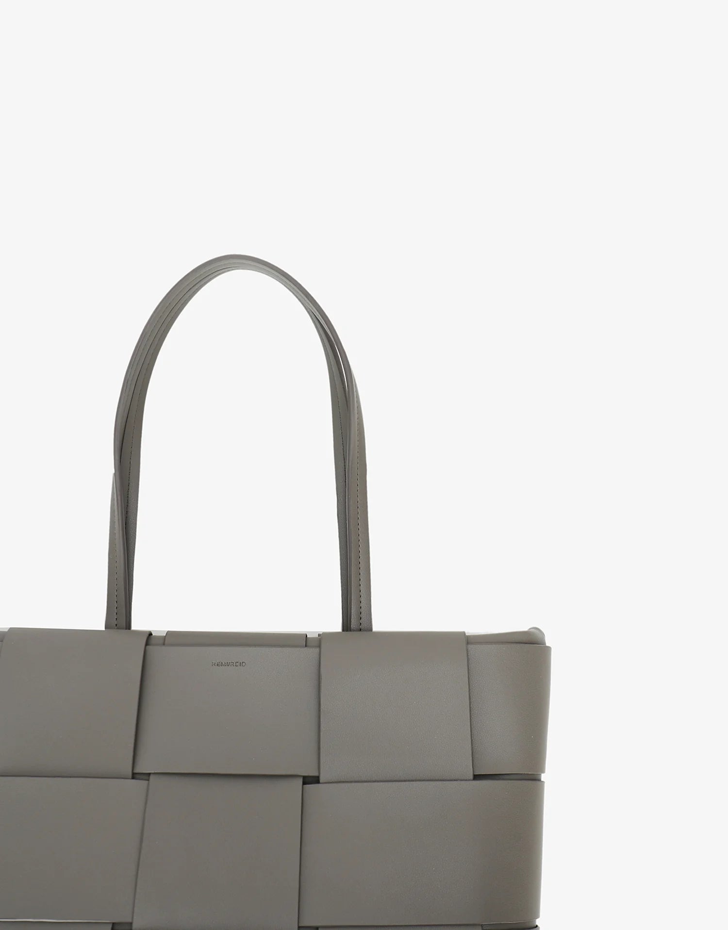 woven grey shoulder tote