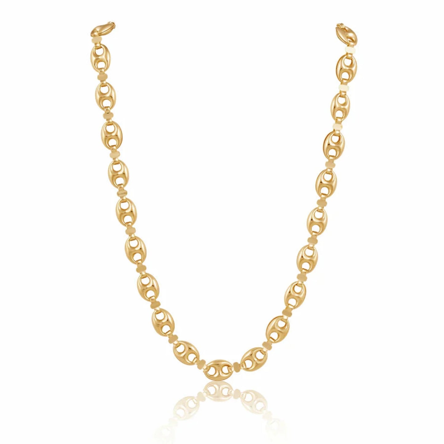 chain layering gold necklace